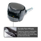 H-BOLT Premium Heavy-Duty Swivel Double Wheel Casters with Sockets – Smooth Rolling Furniture & Bed Casters for Divans, Trolleys & More – Includes Extra Fittings