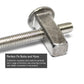 H-BOLT M8 Furniture Bolts + M8 Block Nuts - Ideal For Bunk Beds