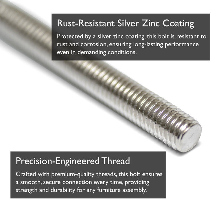 Moon Rounded Bolt H-BOLT M6 Furniture Bolts + M6 Lunar Moon Nuts