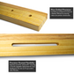 H-BOLT Universal Wooden Headboard Struts – Set of 2 with M8 Bolts & Washers, Pre-Drilled for Easy Installation