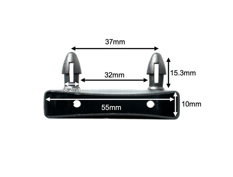50-55mm side rail bed slat holder - dimensions